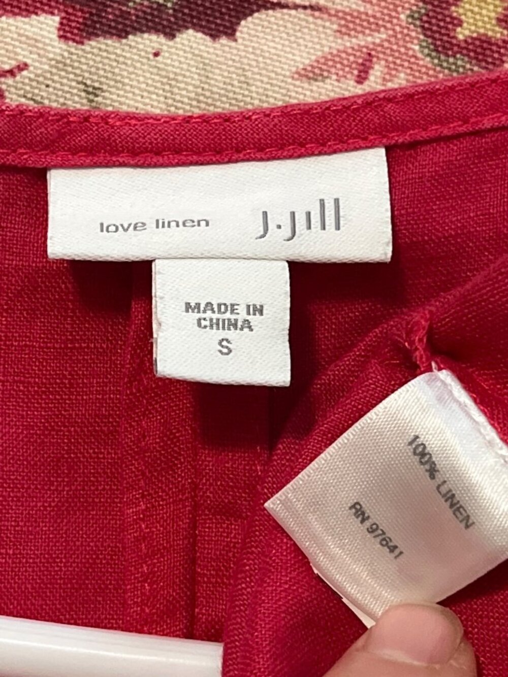 J Jill Red Linen Dress Maxi Casual Coastal Summer Festival Resort Pockets Wom S - Picture 8 of 10